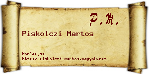Piskolczi Martos névjegykártya